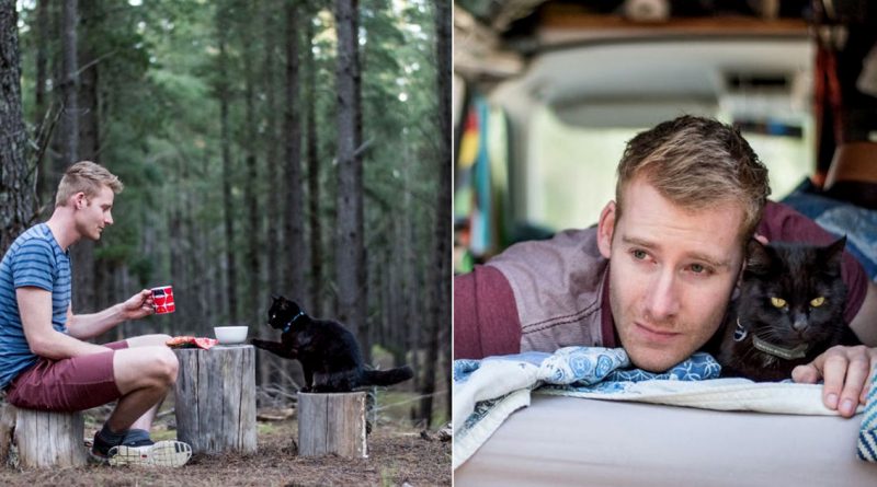 Guy Quits Job and Sells Everything He Owns Just to Travel With His Cat